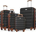 Suitour 4 Piece Luggage Set - Durable Hardshell 16/20/24/28 in