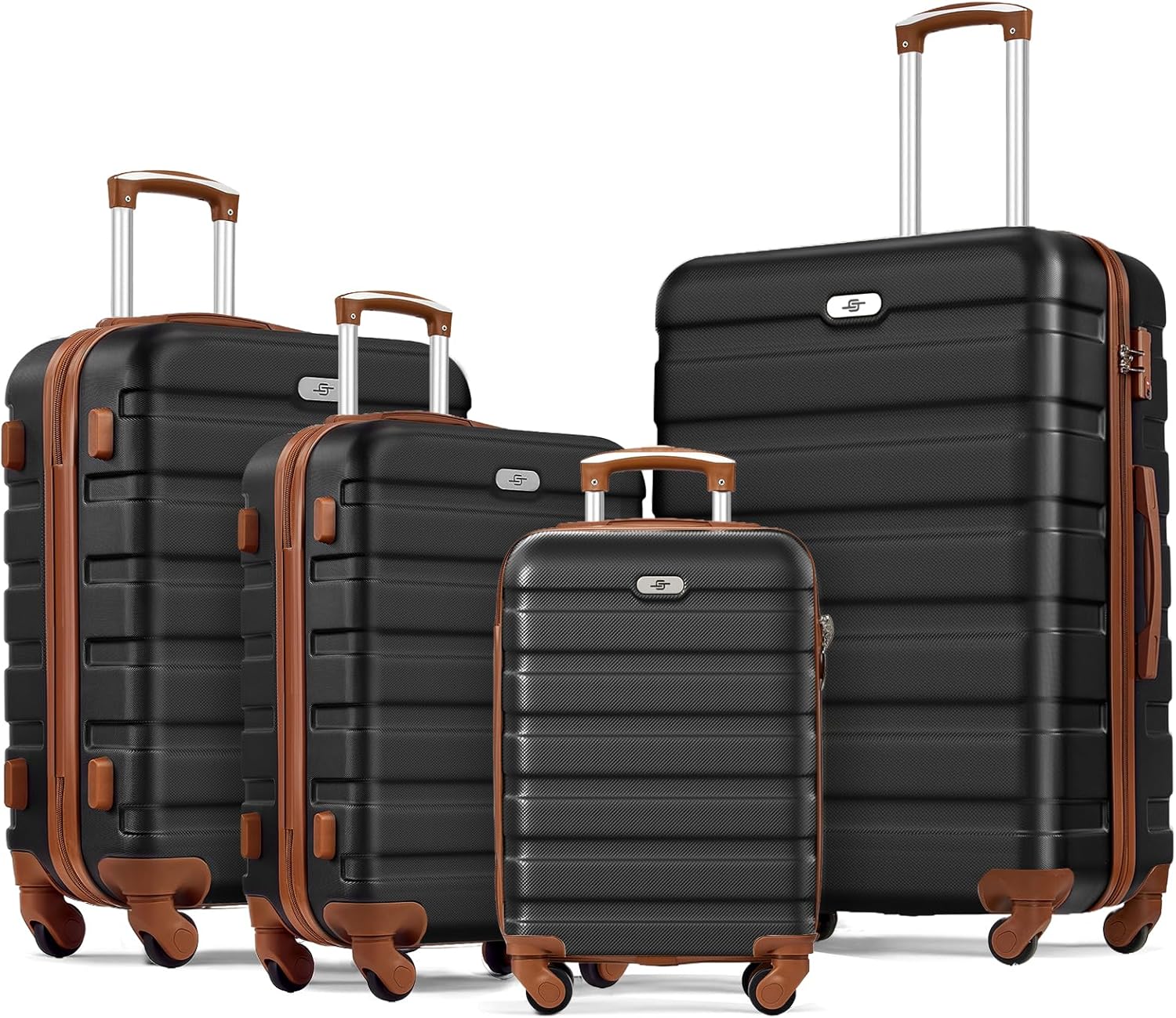 Suitour 4 Piece Luggage Set with Hardshell and Spinner Wheels