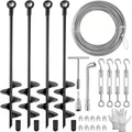 4 Pack 18in Ground Anchors Shed Anchor Kit - Heavy Duty Hold