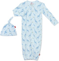 Magnetic Me Organic Cotton Newborn Sleeper Gown & Hat Set - Easy
