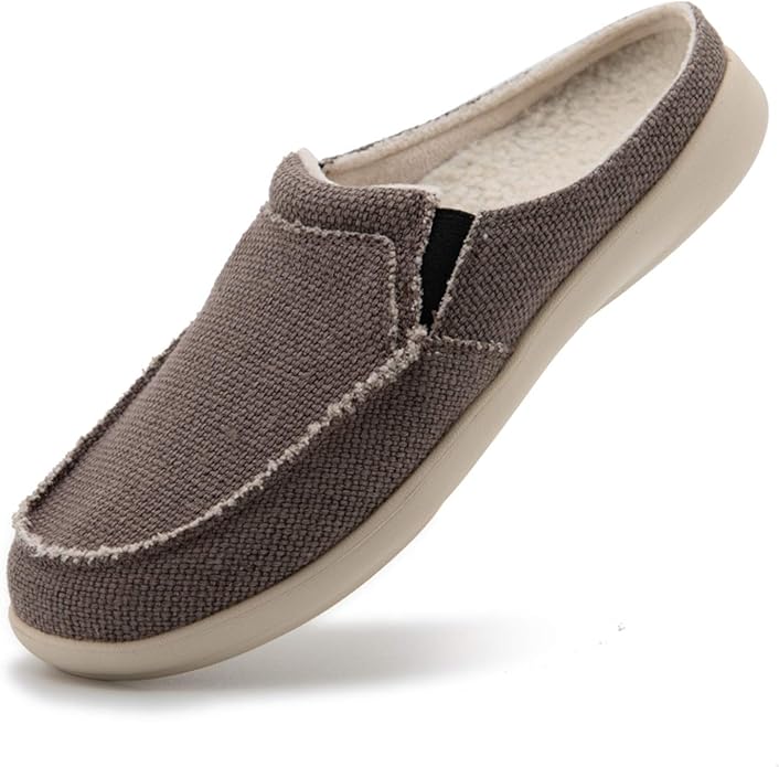 HENGNI Mens Plantar Fasciitis Slippers with Arch Support Relief