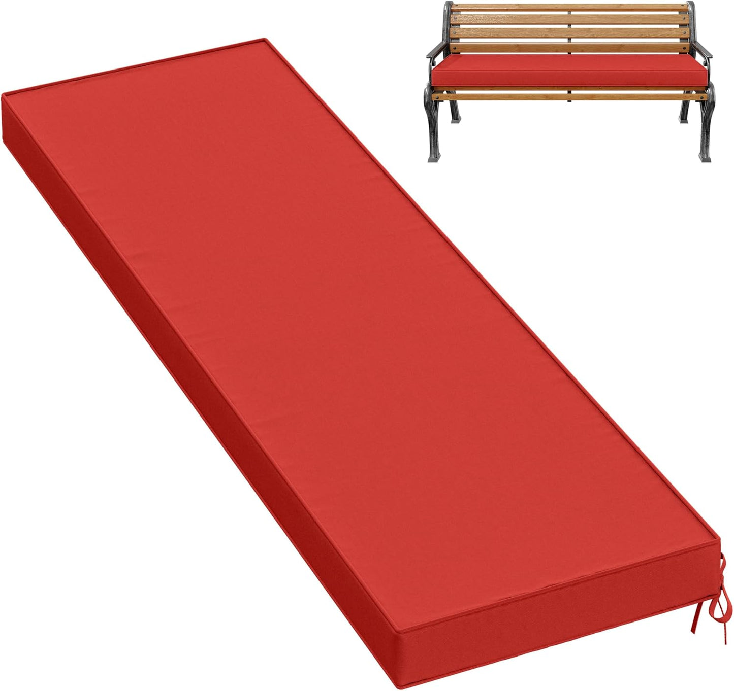 Premium Outdoor Bench Cushions for Patio Furniture 60in Red