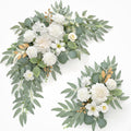 Elegant Faux Floral Swag Pair for Wedding Signage Decor
