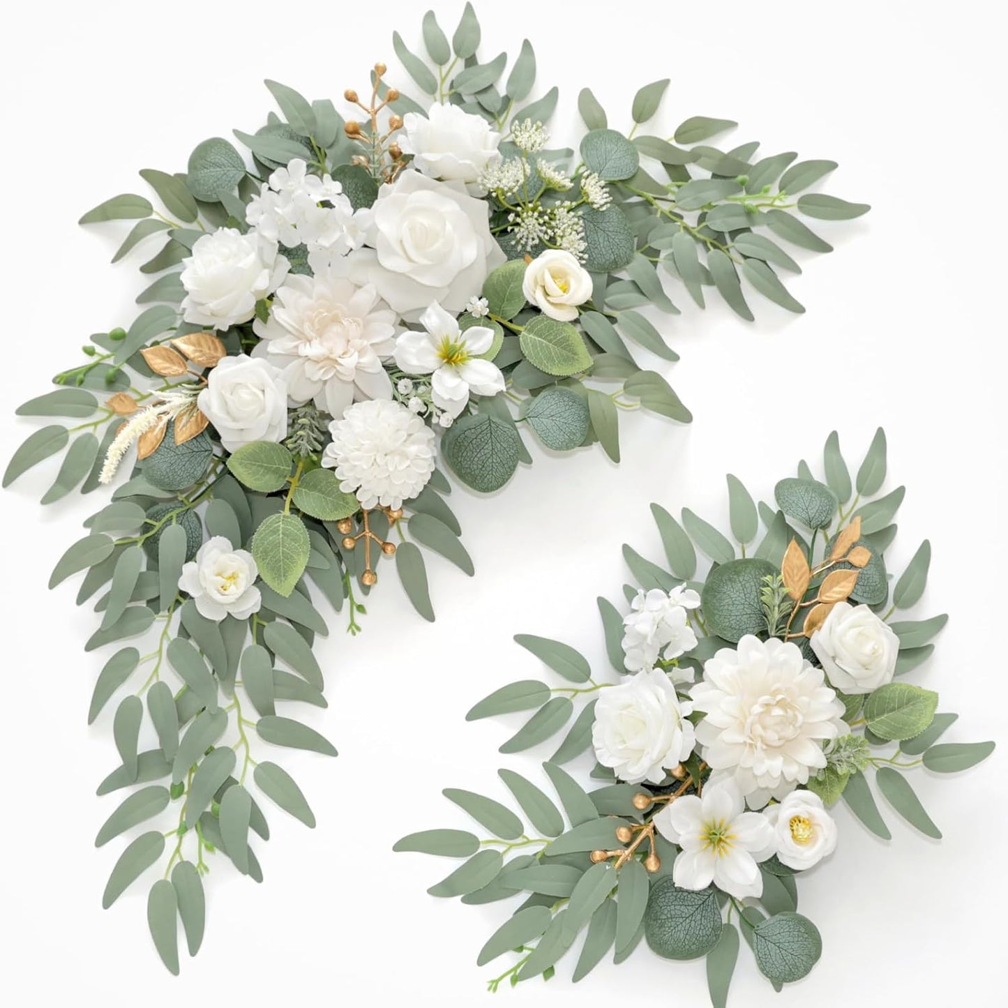 Faux Flower Swag Set of 2 for Wedding Welcome Signs Decor