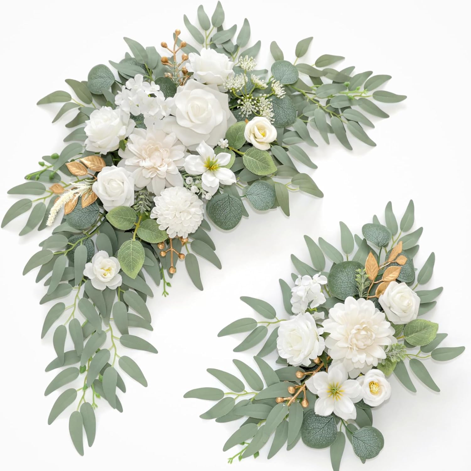 Faux Flower Swag Set of 2 for Wedding Welcome Signs Decor