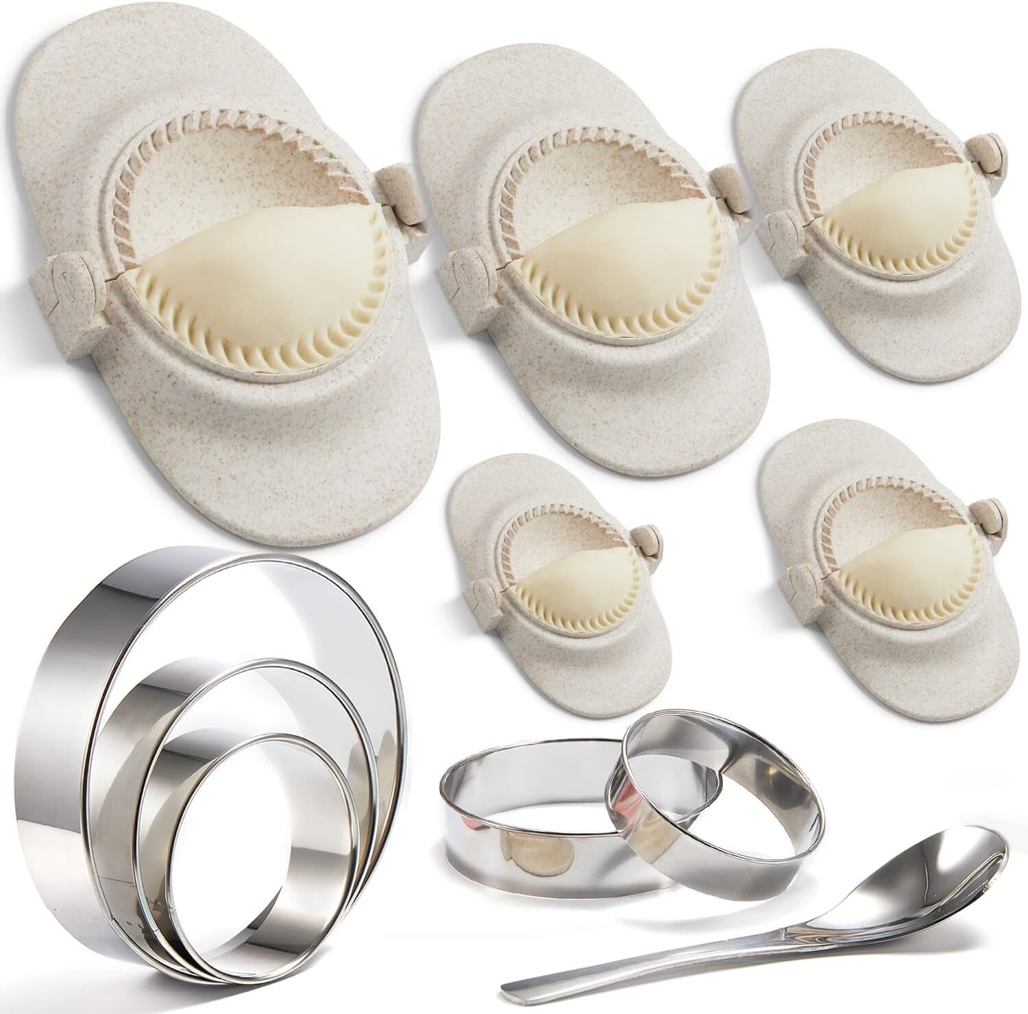 MUMSUNG 6 Empanada Maker Press - Effortlessly Make Delicious Dumplings!