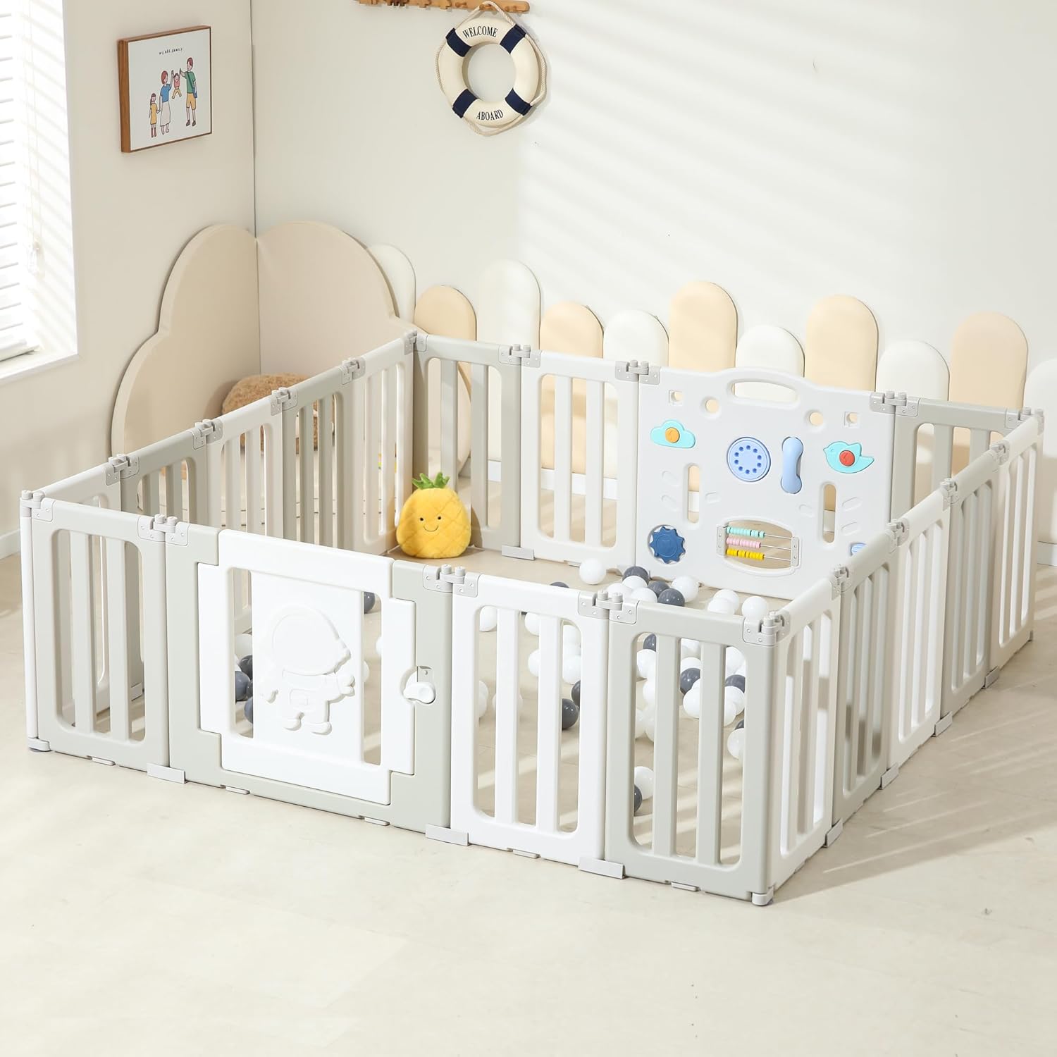 Extra Large Foldable Baby Play Pen for Safe Toddler Playtime