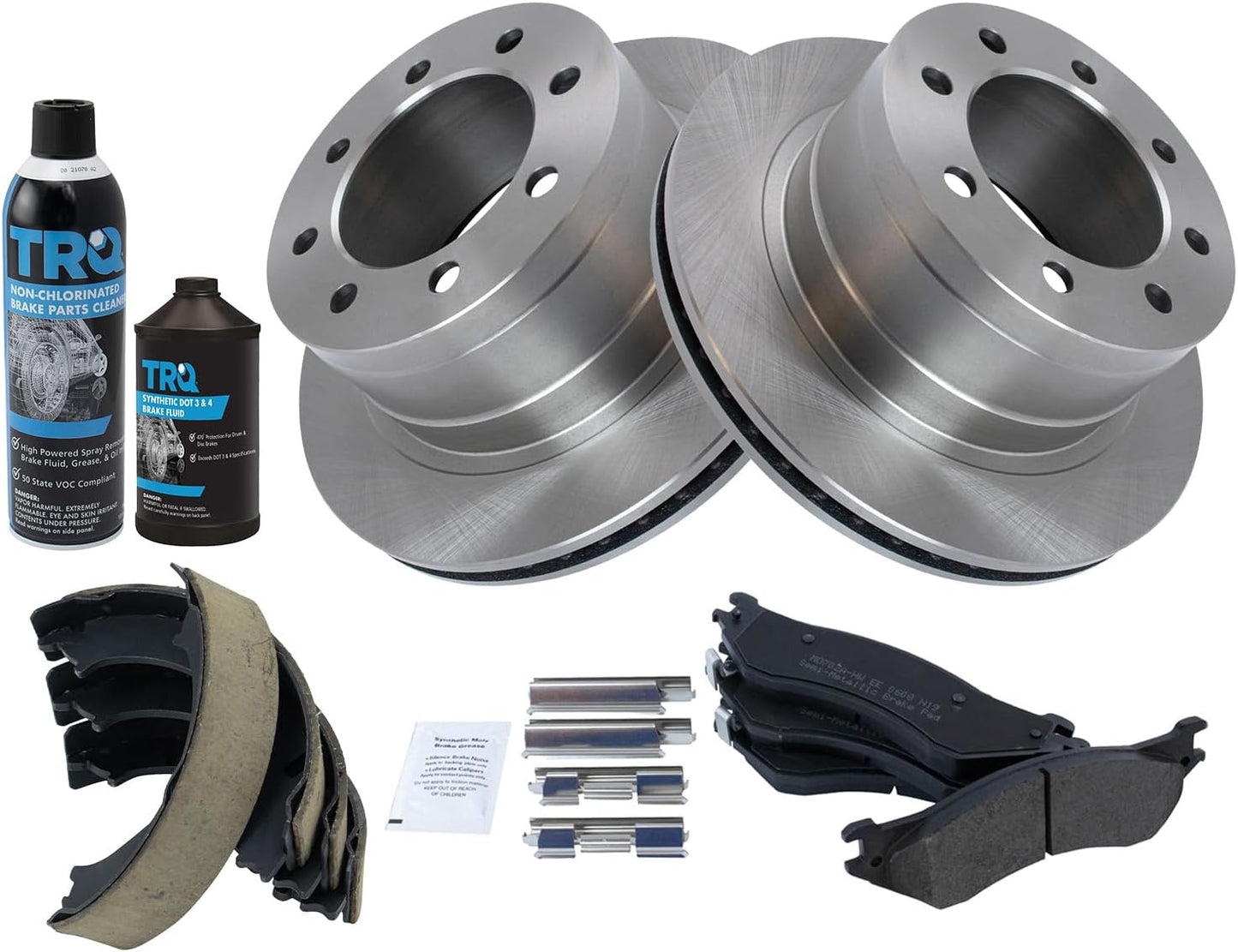 TRQ Rear Brake Pad & Rotor Kit for 2003-2005 Dodge Ram 2500