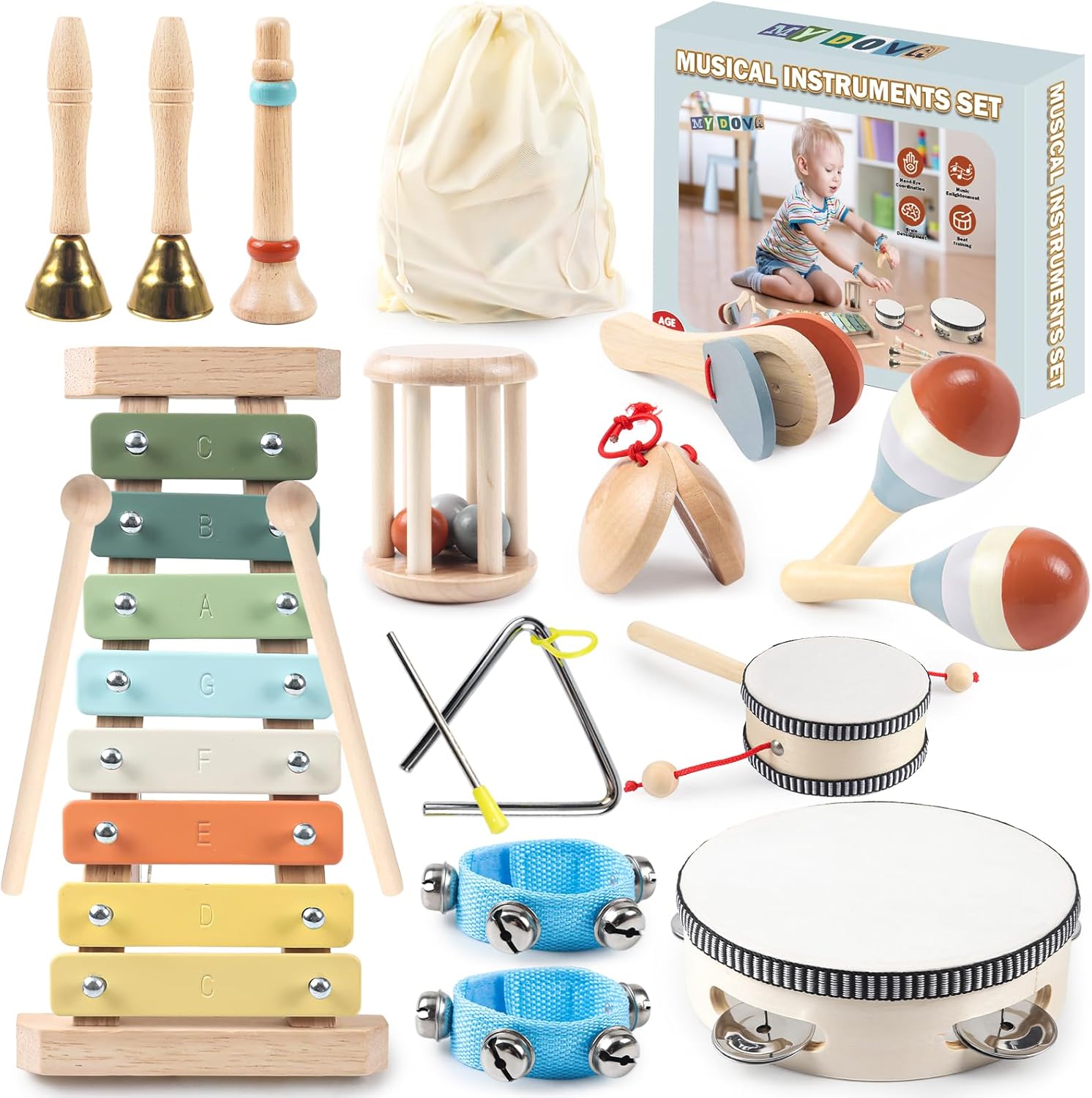 11 in 1 Baby Musical Instruments for Toddlers 1-3 Years Old