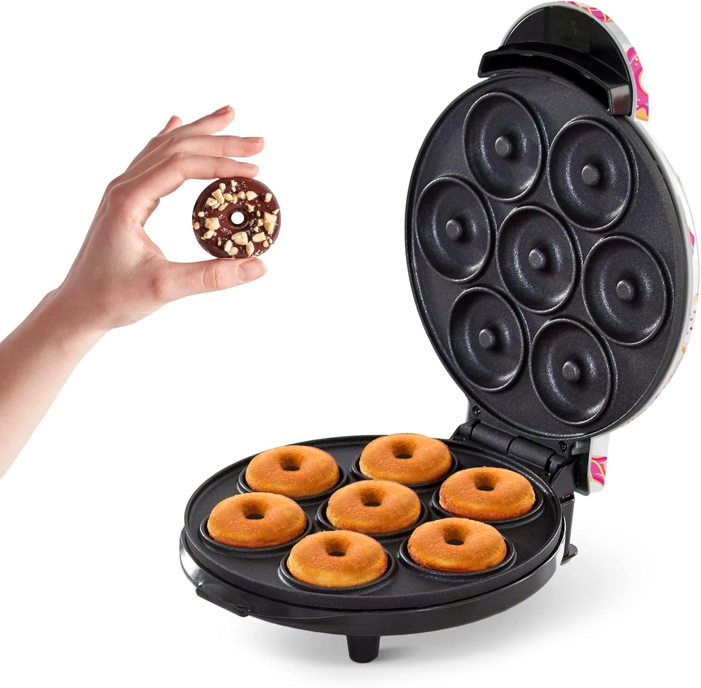 DASH Mini Donut Maker - Kid-Friendly, Non-stick, Makes 7 Doughnuts