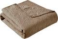 Quebec Oversized Quilted Throw in Khaki - Soft, Breathable Comfort