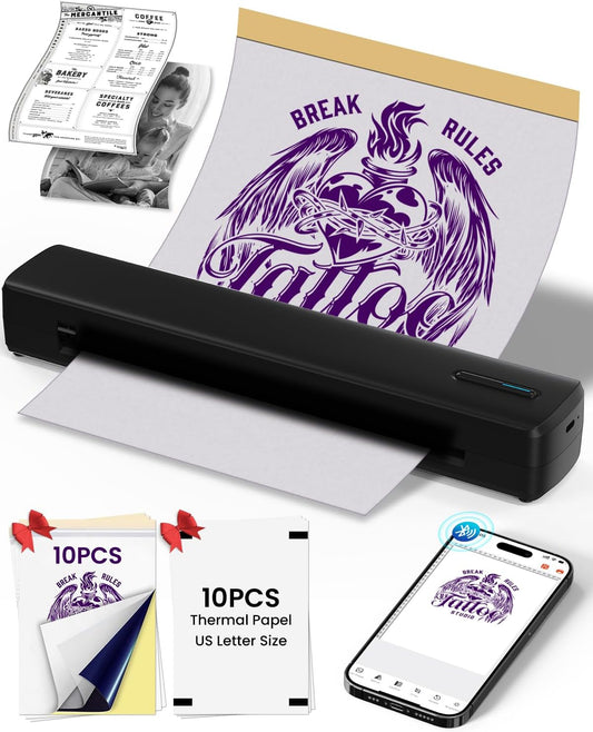 Inkless Portable Tattoo Stencil Printer Set by EUPLONG