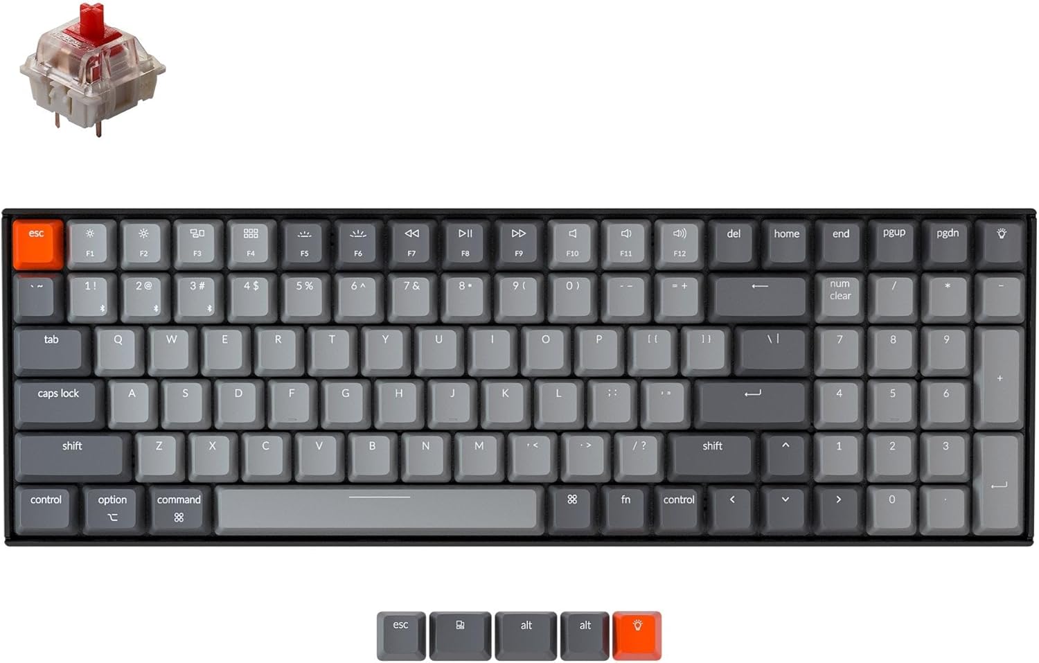 Keychron K4 Wireless Mechanical Gaming Keyboard with LED Backlight