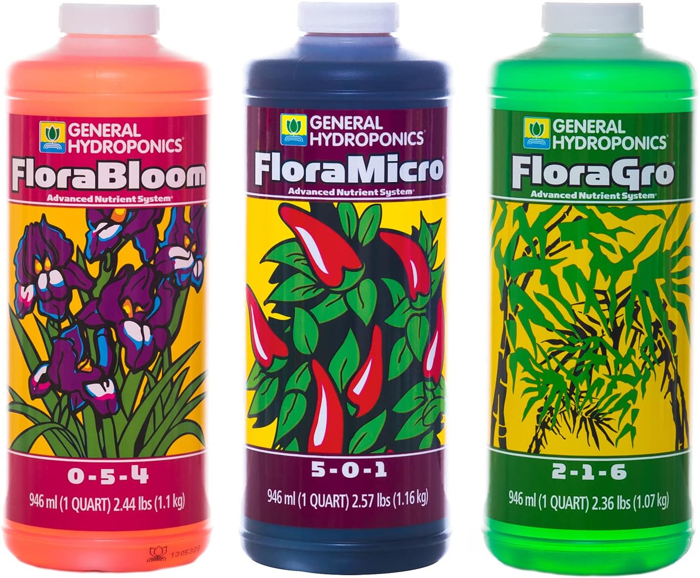 General Hydroponics Flora Series 3-Part Hydroponic Nutrient System