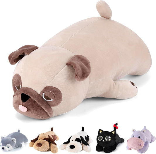 Pug Weighted Stuffed Animals - Adorable 28 Inch Plush Toy