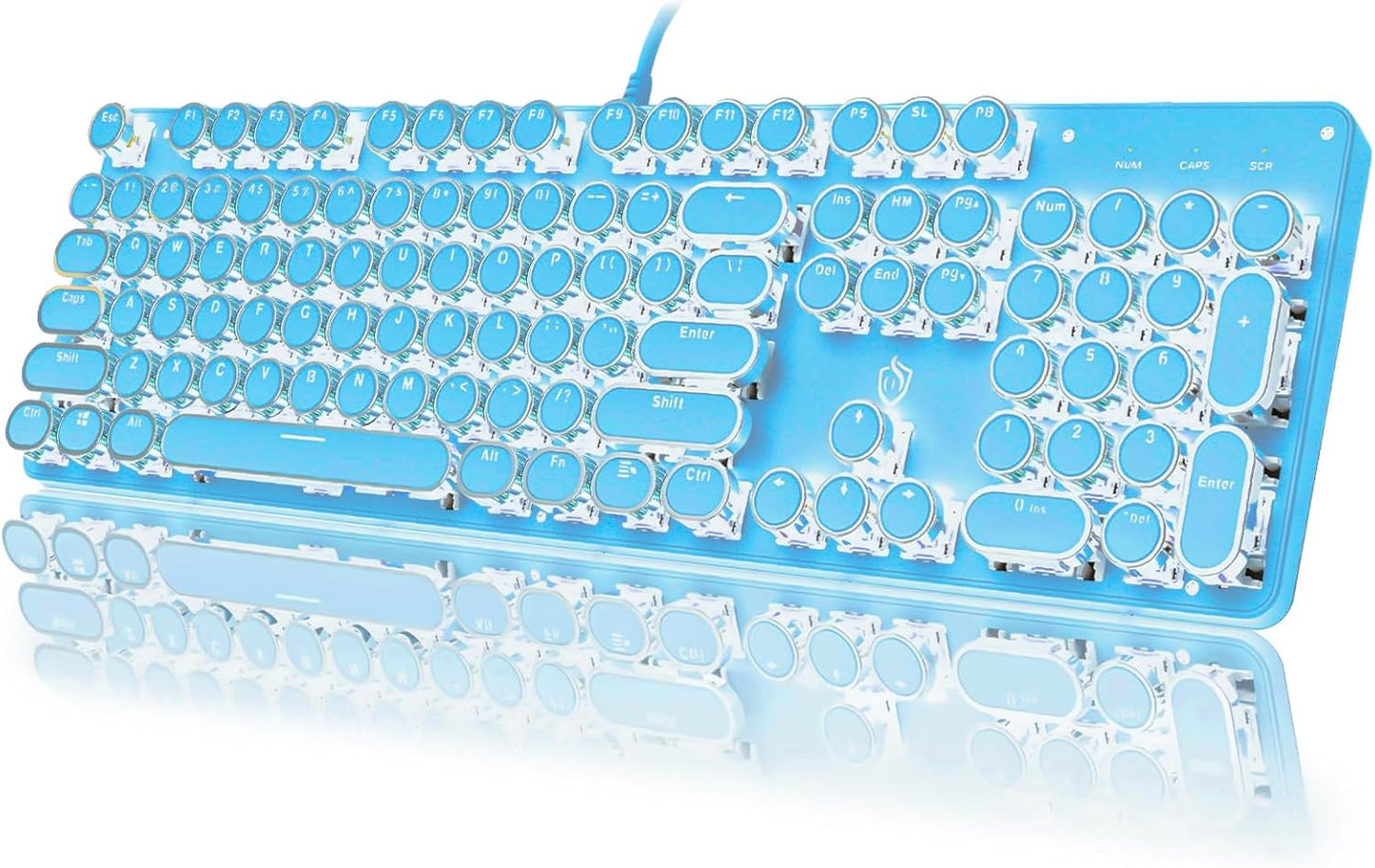 Typewriter Style Mechanical Gaming Keyboard with RGB Backlight