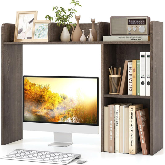Tangkula Desktop Bookshelf for Computer Desk and Storage