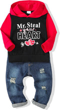 Toddler Boy Hoodie and Ripped Jeans Outfit - Soft Cotton Fall Set