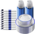 Dark Blue Plastic Dinnerware Set for Party - 175 Piece Disposable Set