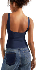 SUUKSESS Women Padded Open Back Boat Neck Tank Tops (Style 2WMG)