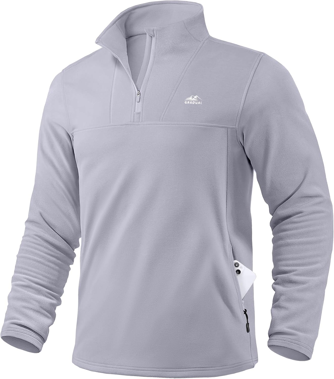 G Gradual Men's Zip Pullover: Warm Fleece, Outdoor Ready