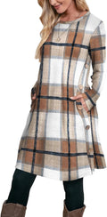 Long Sleeve Tunic Dress with Pockets and Side Buttons - Versatile