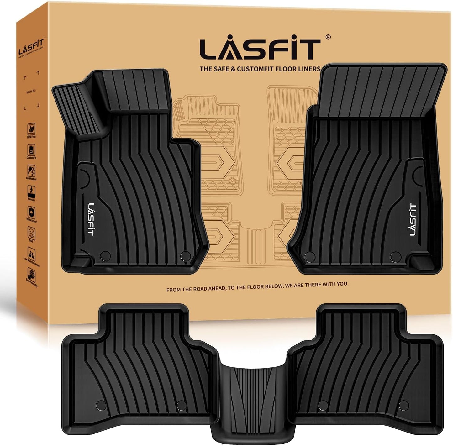Custom Fit LASFIT Floor Mats for Mercedes Benz GLC 2016-2022