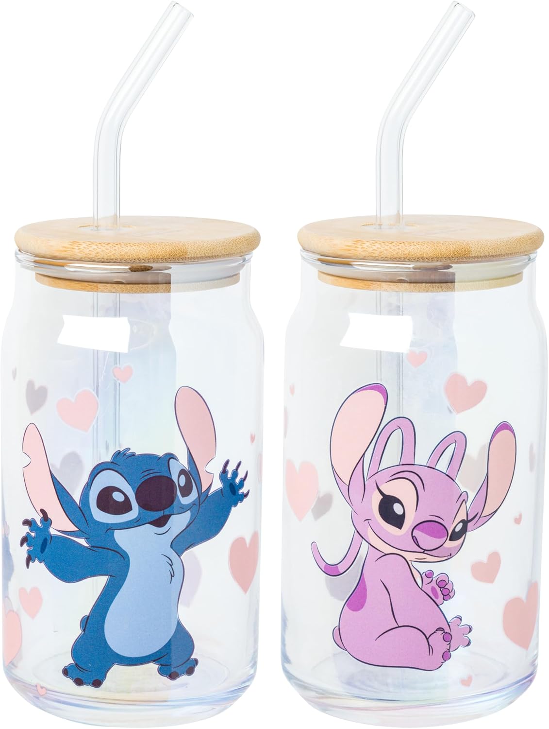 Disney Lilo and Stitch Iridescent Tumbler Set with Bamboo Lid
