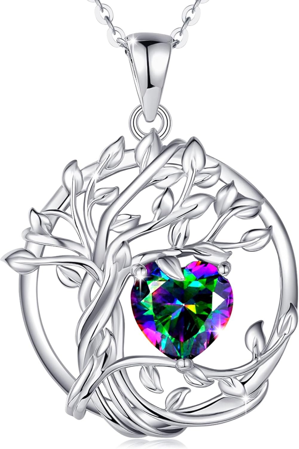 FANCIME Tree of Life Birthstone Necklace for Special Occasions