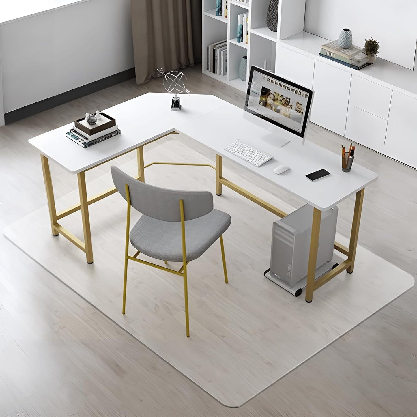 Kuyal Clear Chair Mat for Hardwood Floor - 51 x 63 in Protection