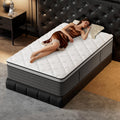Twin Mattress 12 Inch Hybrid with Gel Memory Foam for Comfort