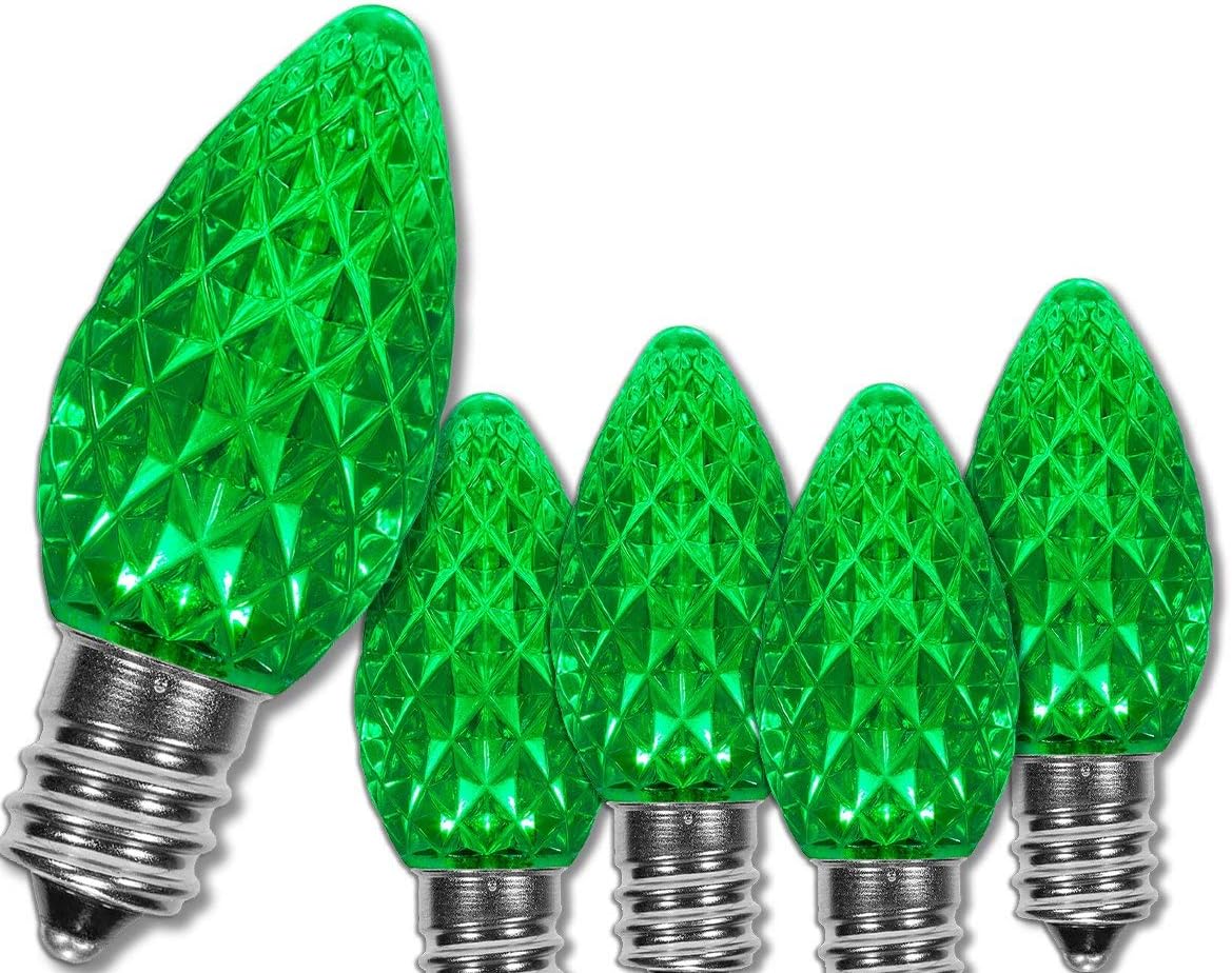 OptiCore C7 LED Christmas Light Bulbs - 25 Pack Heavy Duty