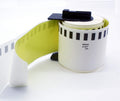 Black on Yellow Film Label Roll 62mm x 15.5m - Compatible Brother QL