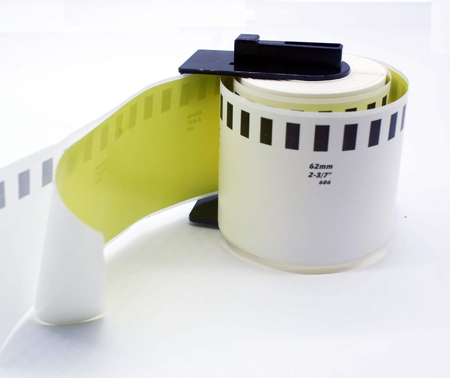 IDIK22606 Black on Yellow Film Label Roll for Brother Printers