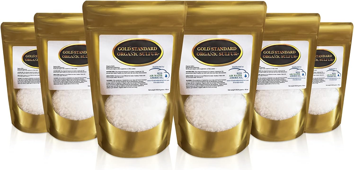 Gold Standard Organic Sulfur Crystals 6lb - 99.9% Pure MSM
