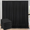 20ft x 10ft Wrinkle Free Black Backdrop Curtains for Parties - Smooth