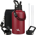 Half Gallon Insulated Water Bottle with Straw, 64 oz - Versatile