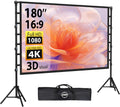 Outdoor Projector Screen with Stand 180in 16:9 - Portable Home Theater
