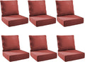Outdoor Cushion Set 24x24x6 in Patio Cushions - 6-Pack
