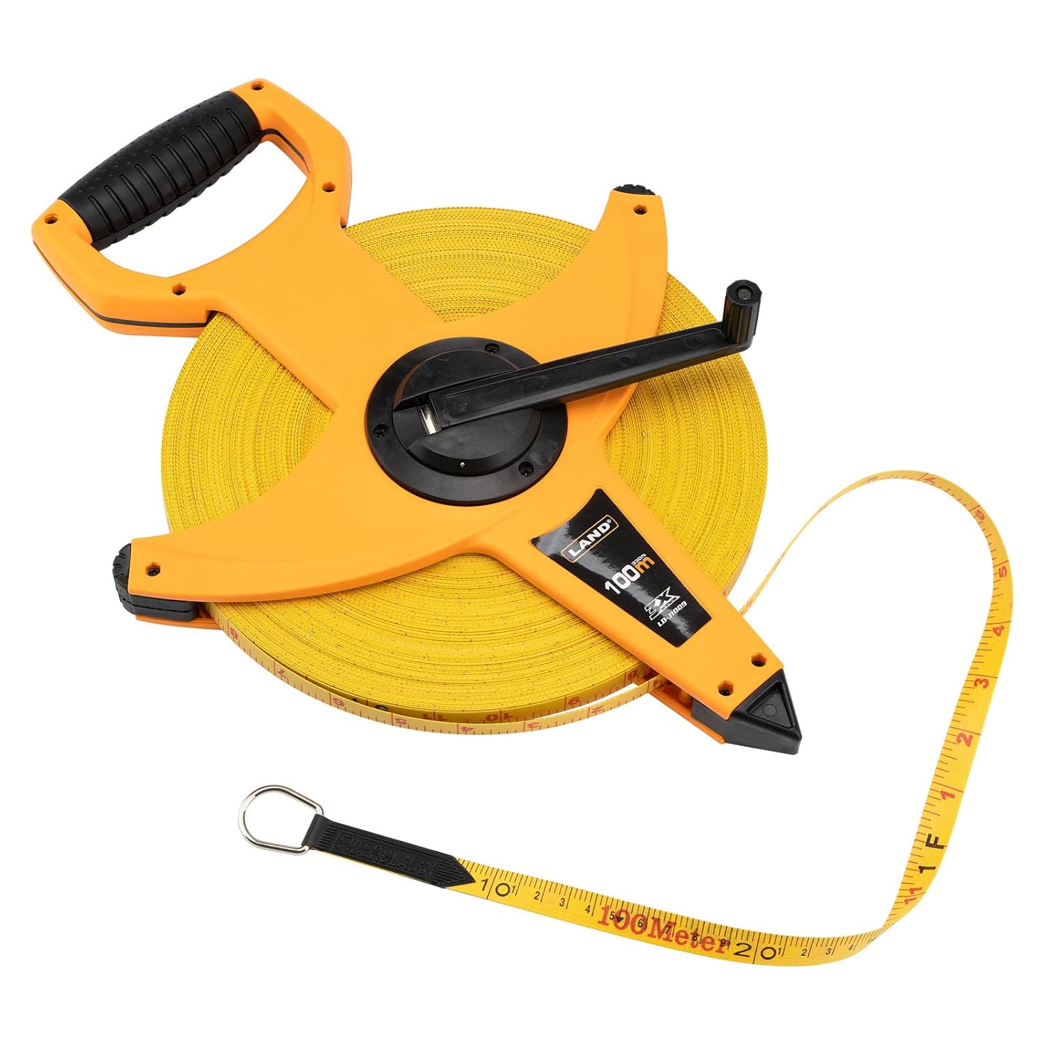 LAND 330FT Heavy Duty Fiberglass Tape Measure for Precision Use