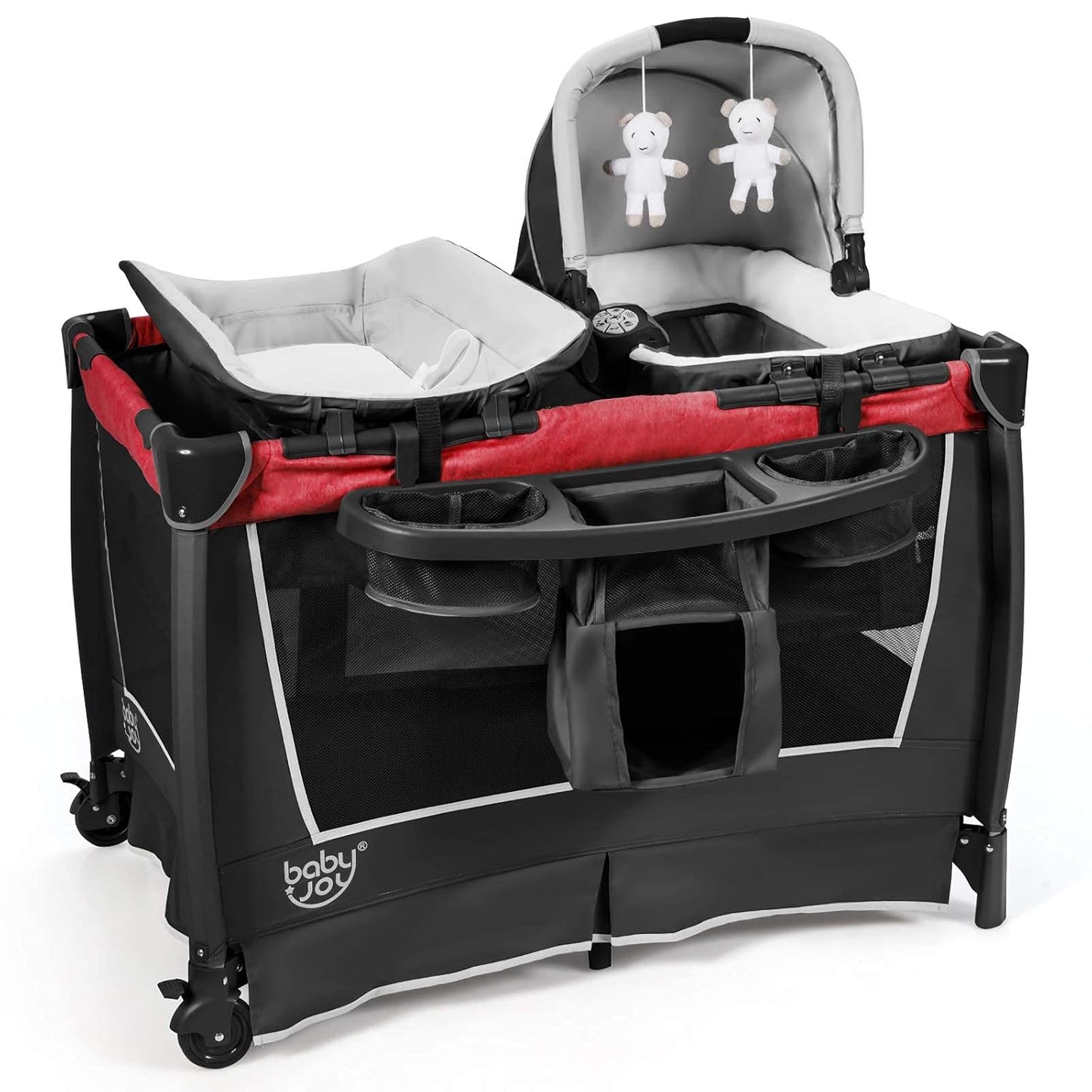 4 in 1 Pack and Play Baby Playard with Bassinet and Changing Table