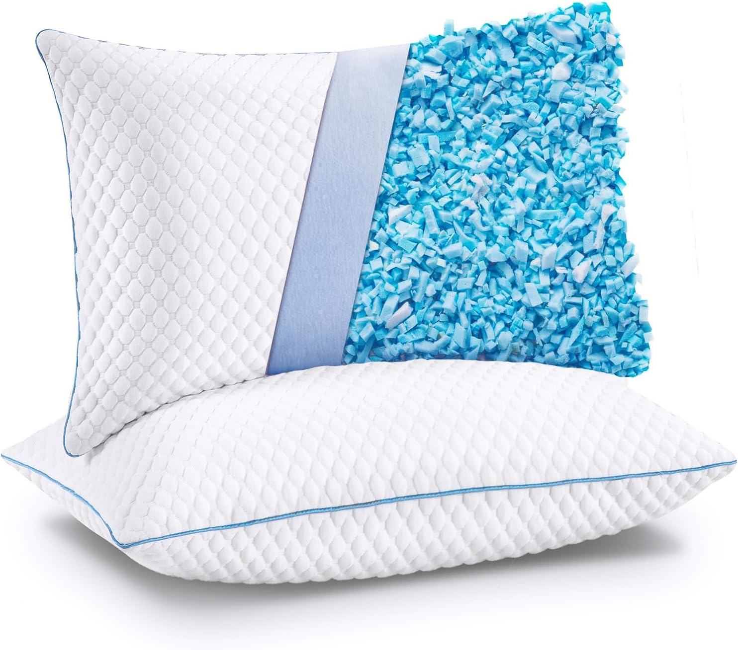 VVZ Cooling Bed Pillows Queen Size Set of 2 for Sleep Comfort