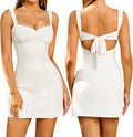 Summer Lace Strap Mini Dress Sweetheart Neckline - Flattering A Line