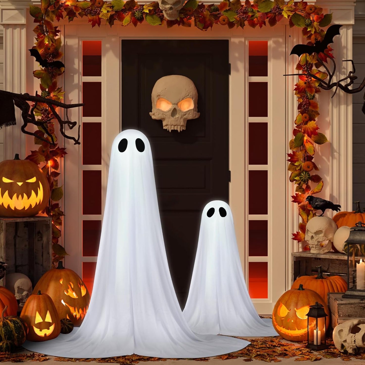 Spooky Ghost Decorations for Halloween - Light Up Ghost Kit