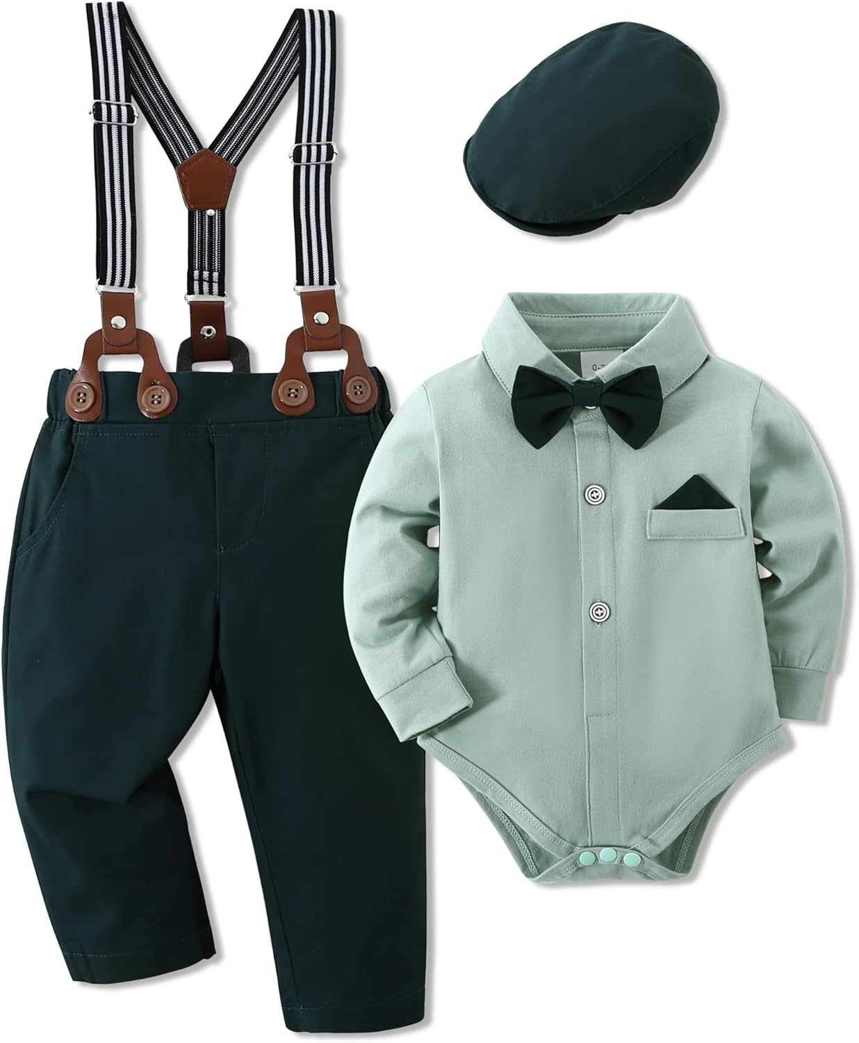 WESIDOM Baby Boy Clothes 0-18M Stylish Infant Gentleman Outfit