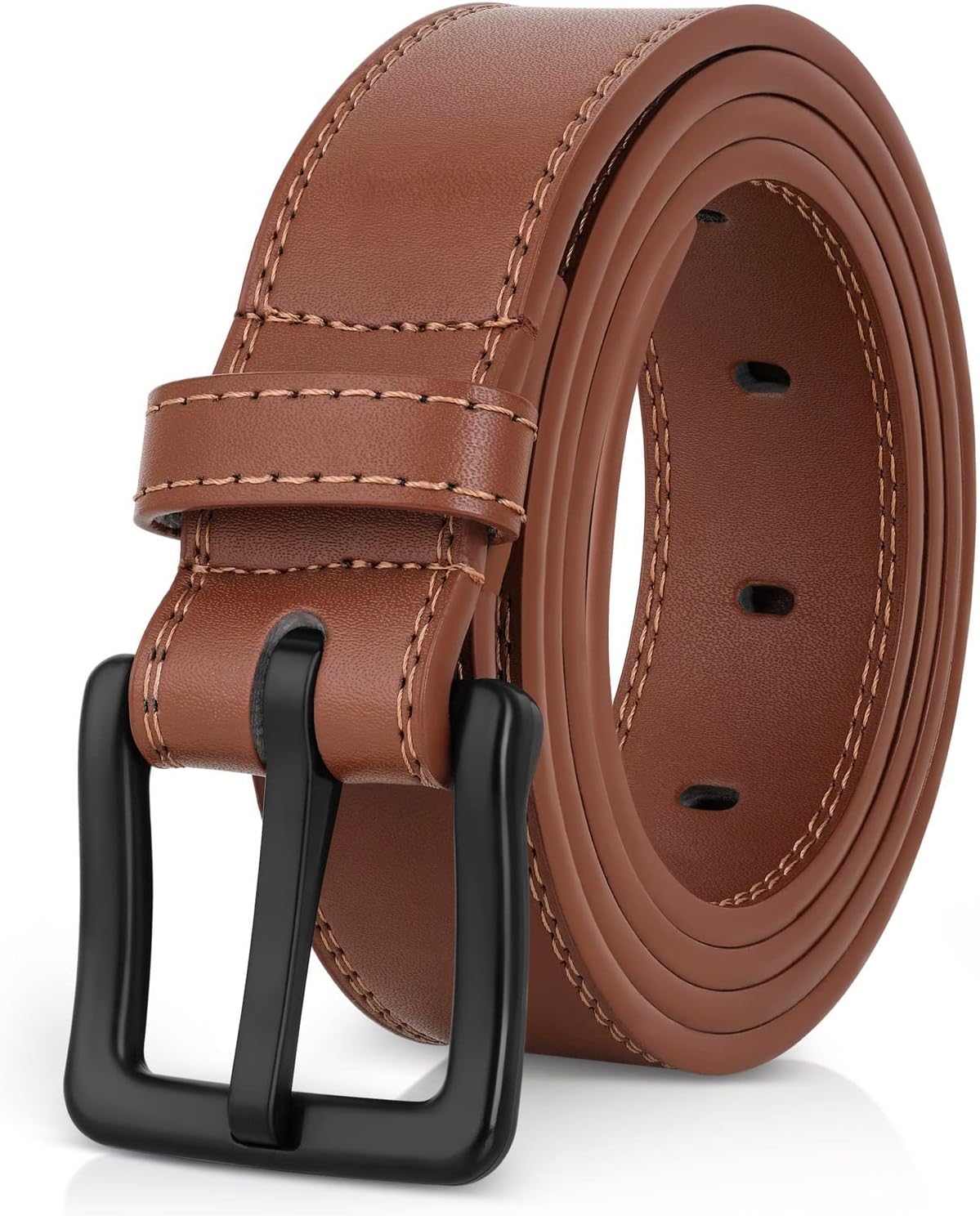 ITAY Metal Free Hypoallergenic Leather TSA Belt Strap for Men