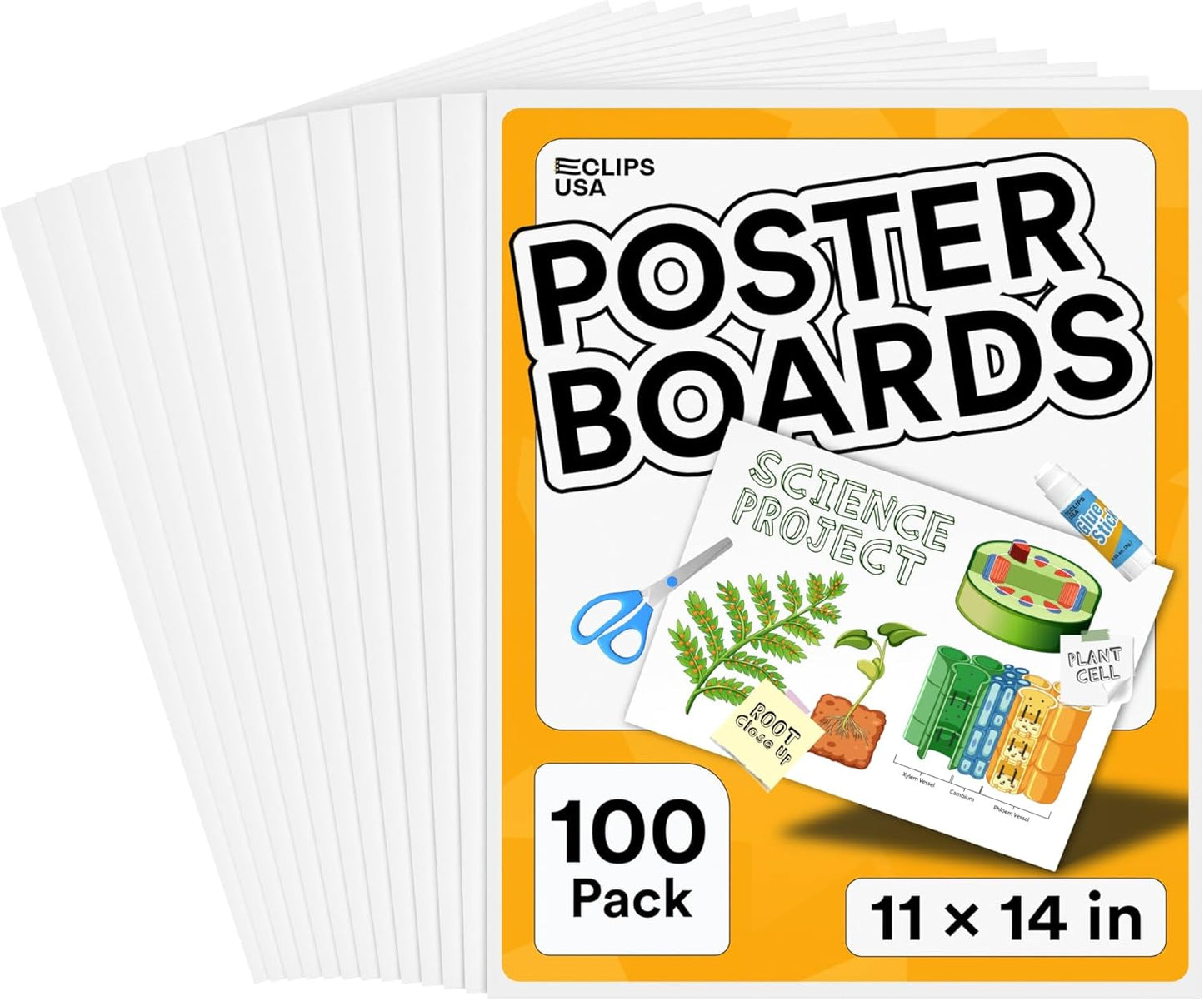 White Poster Paper 11x14 Bulk Pack for School Projects and Crafts