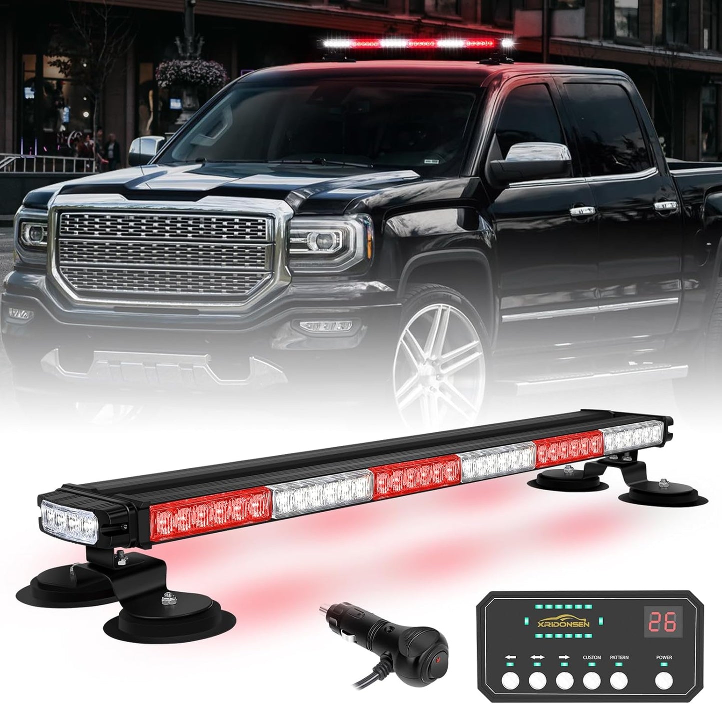 XRIDONSEN 28.4in Emergency Light Bar for Safety and Visibility
