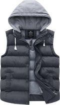 Women's Quilted Puffer Vest with Removable Hood - Warm Layer