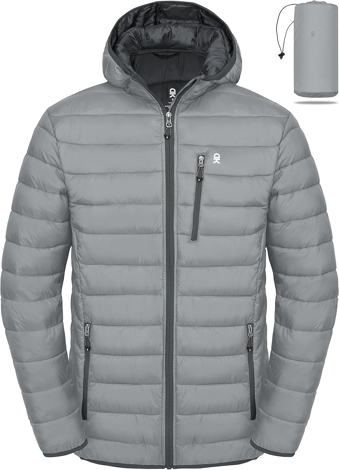 Little Donkey Men's Packable Puffer Jacket for Winter Warmth